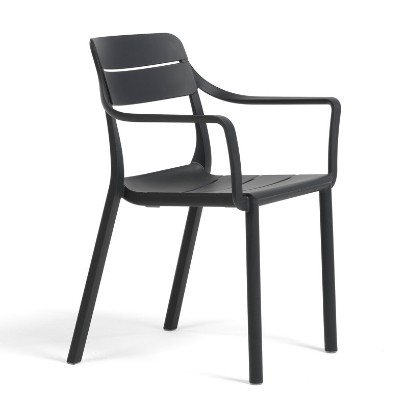 Cassia Outdoor Dining Armchair, Black