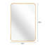 Miroir de salle de bain rectangulaire en métal doré 22 x 30 pouces pour cadre mural. (W2203P183122)-2021240179-2021240140-2021240132