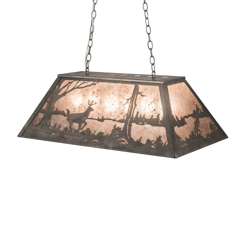 Rustic Lodge 6 - Light Pendant, Industrial Steel