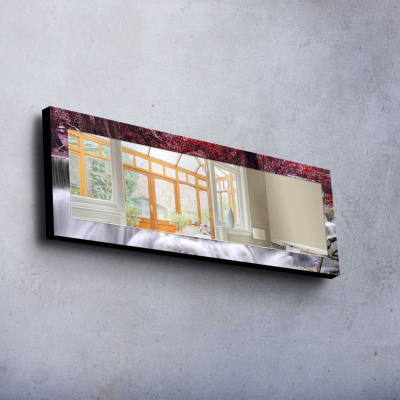 Élégant miroir décoratif avec cadre 100% bois de pin, 15,7 po x 47,2 po | Miroir en verre véritable (épaisseur: 0,2 pouce) | Peinture sur tissu élégante | Idéal pour le salon, la chambre à coucher et le vestibule
