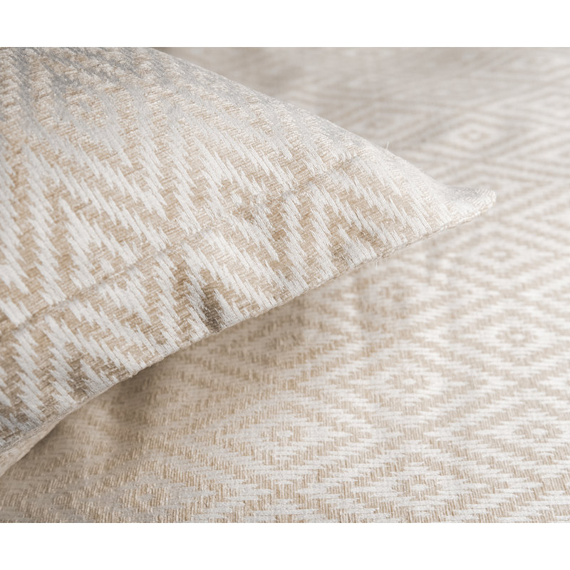 Veranda Geometric Euro Pillow Cover, Sand