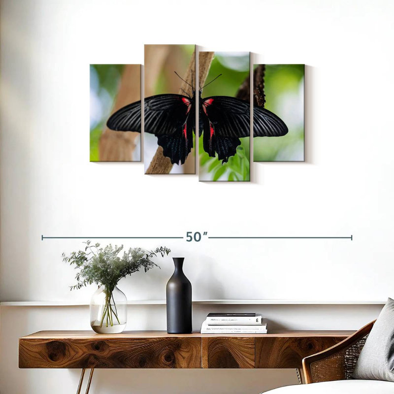 Papillon machaon Brampt, H 22 po x l 36 po