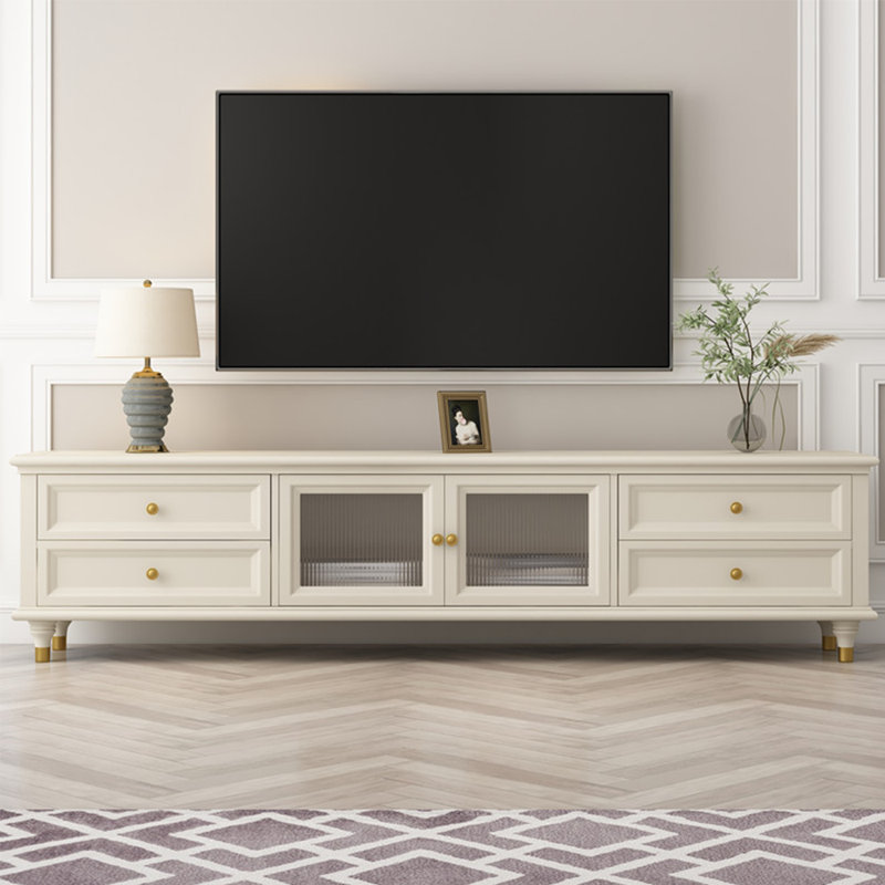 Solid TV cabinet smooth ecological wood finish, 70.87"