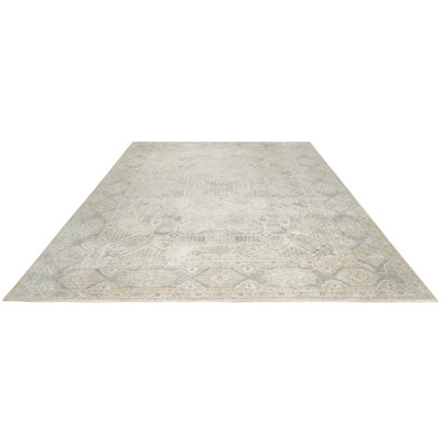 Green Hand-Knotted Wool Faded Elegance Classic Traditional Modern Contemporary Carpet Rug