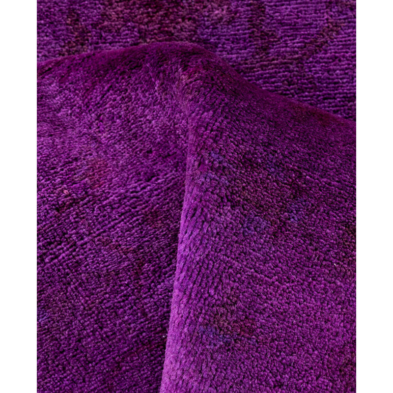 Overdyed One-of-a-Kind 4' 2" X 6' 0" Hand Knotted Area Rug
