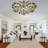 Golu 40inches Big Flower Crystal Ceiling Light for Living Room Dimmable Crystal Chandeliers 3000-6000K