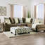 Repose-pieds rembourré de style contemporain avec pieds en bloc de microfibre doux imprimés
