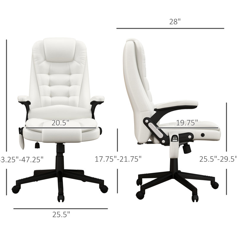 Chaise de bureau 6 vibrations avec chauffage