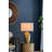 Round Aluminum Table Lamp With Fabric Shade