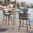 Square Wood Outdoor Bar Table, 31.5" In. W 31.5" In. D