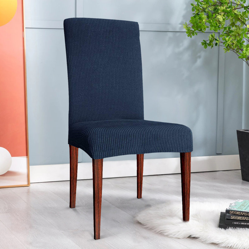 Housse pour chaise de salle à manger, Bleu foncé