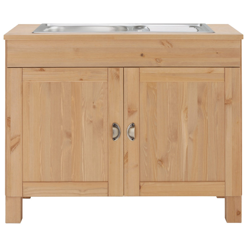 Edgarton 100cm Single Bathroom Vanity Base Only, Stain Wax