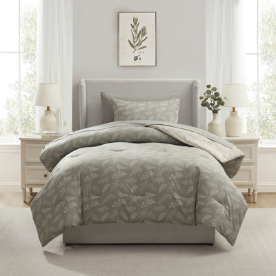 Nestl Botanical Bed in a Bag 5 piece Comforter Set with Sheets & Pillow Shams