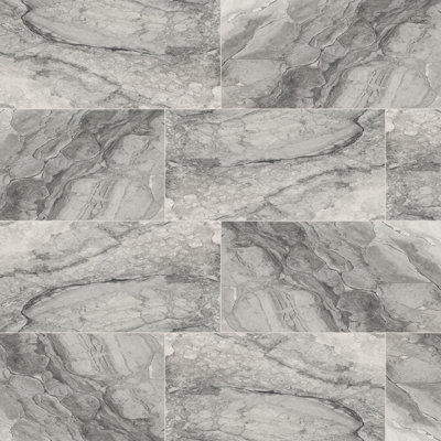 Zola 12 in. x 24 in. Matte Porcelain Marble Look Floor and Wall Tile