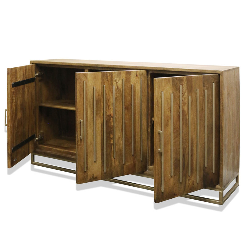 Buffet en bois massif de 72 po Aracely