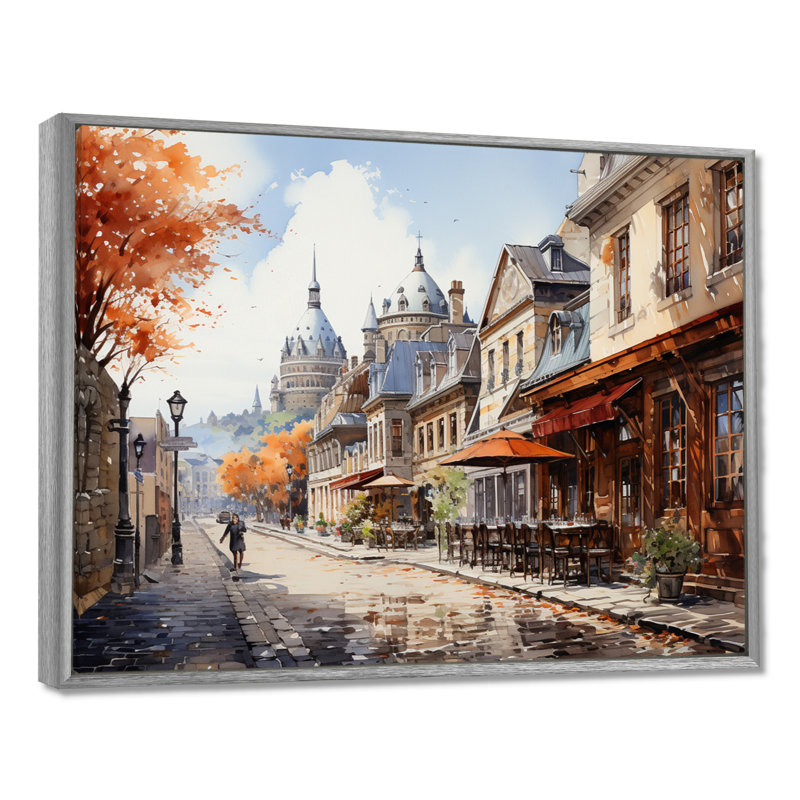 Québec, «French Beauty II», impression sur toile encadrée Québec, 30" H x 40" W, Encadrement argenté