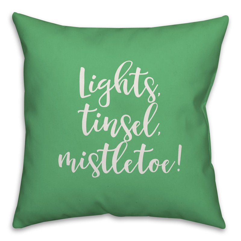  Coussin décoratif Lights, Tinsel, Mistletoe, Vert clair, Coussin décoratif