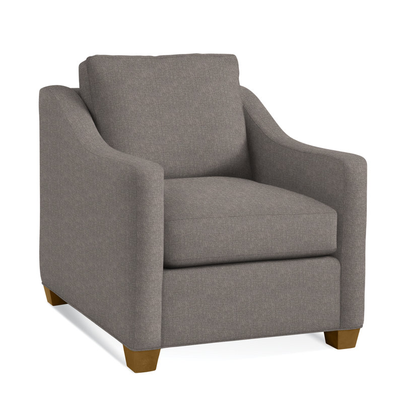 Oliver Chair, Havana Finish, Gray Sugar Performance; 0863-84