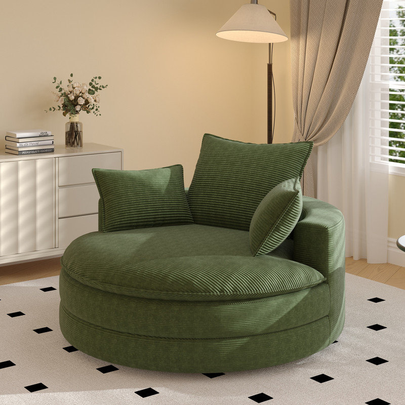 Swivel Accent Chair, Green