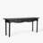 Isabel Spindle 2-Drawer Black Console Table