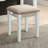 Transitional Style  1pc Vanity W/ Stool Set Core Design Storage Drawers Central Mirror Padded Stool White Finish Bedroom Furniture-925083230