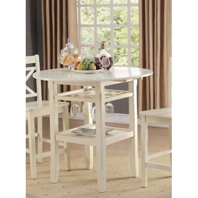 Table à hauteur de comptoir crème