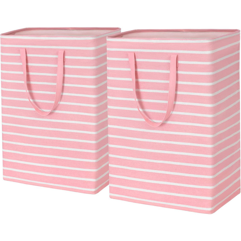 Canvas Laundry Hamper, Pink