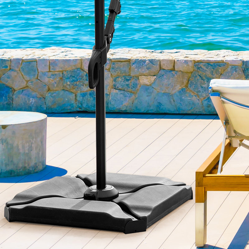 abba patio umbrella stand 7.5FT Lyon Outdoor Patio Outdoor Table Umbrella with Push Button Tilt and Crank Market Umbrella 6 Sturdy Ribs UV Protection Waterproof for Garden Deck Backyard Pool Grey Transform your outdoor poolside dining area into a luxurious Abba Patio Compact Base for