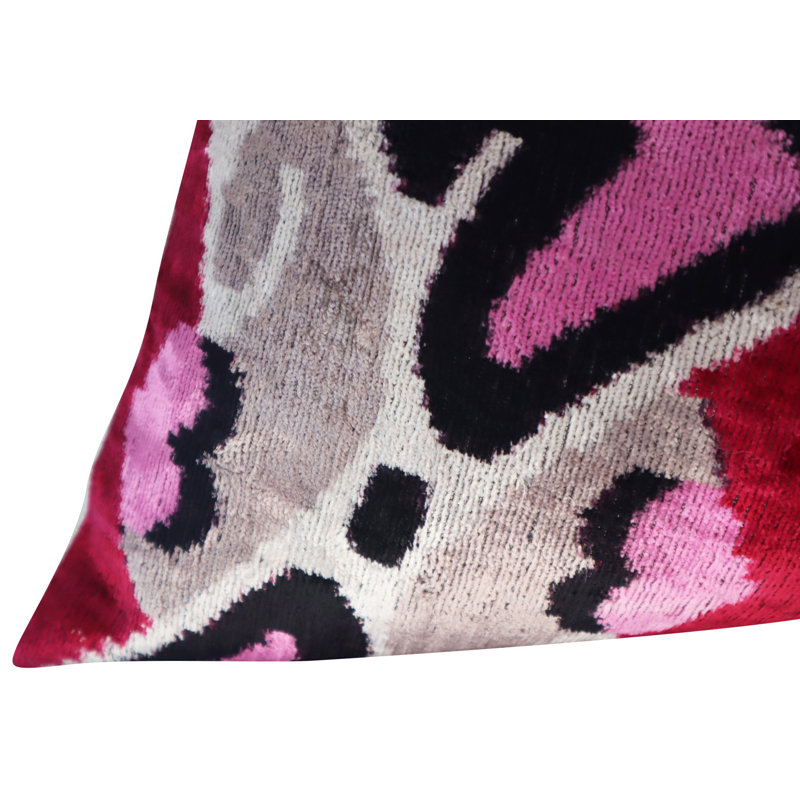 Velvet Rectangular Pillow Cover & Insert, Red Geometric Shapes