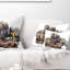 Animaux sur fond blanc - Coussin décoratif à imprimé animal
