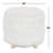 White Polyester Living Room Stool with Faux Fur, 19" x 19" x 16"-1837196230