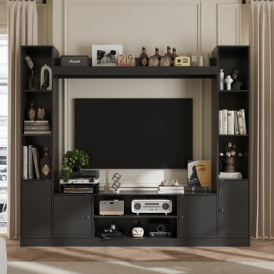 71'' H X 81'' W 4-Door Entertainment Center