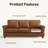 
Carter 83" Upholstered Sofa Faux Leather Couch-908981384
