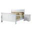 Ensemble de chambre double pleine grandeur, finition blanche, ensemble 2 pièces avec lit et 1 table de chevet-127337315-132615631