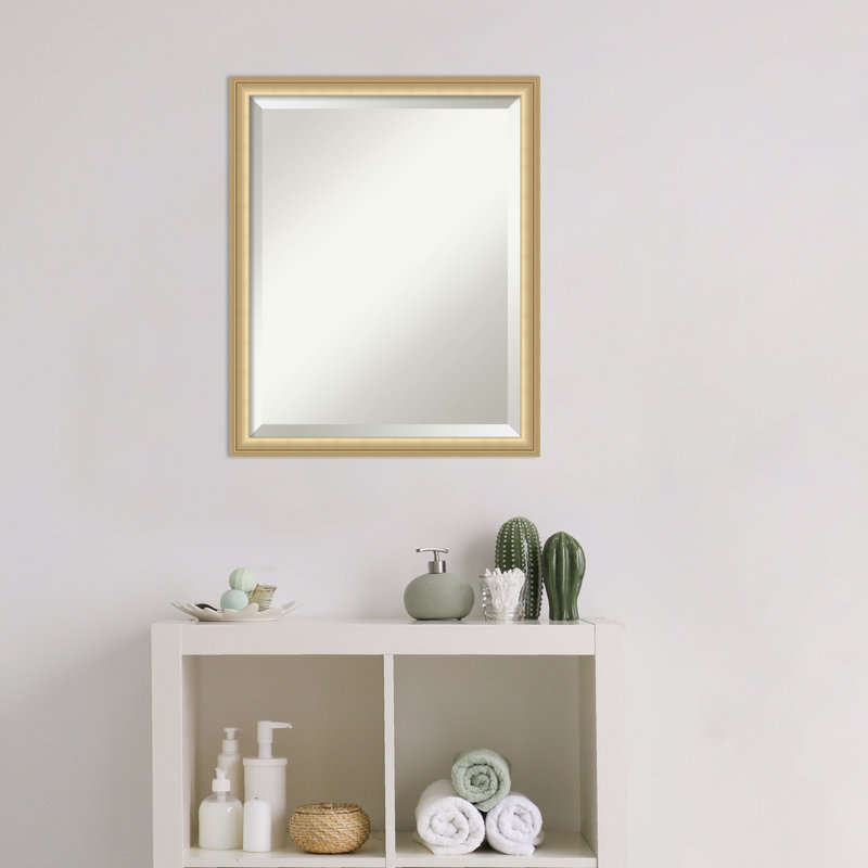 Merima Rectangle Wall Mirror, 21.75" x 17.75", Gold