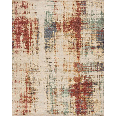 Shibori Hand Knotted Wool Abstract Indoor Rug