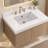 24" x 18.3" Carrara White Artificial Marble Bathroom Vanity Top with Integrated Sink with 3-Hole Faucet Configuration, Top Only