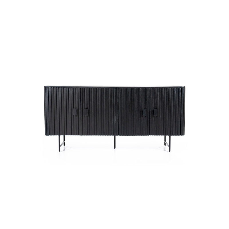 Remi 67'' Solid Wood Sideboard, Black
