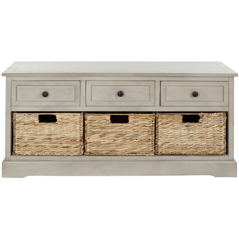 Clevedon Storage Bench, Vintage Grey