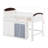 Loft Bed With Storage Cabinet, Wood Loft Bed Frame With LED Light & Wardrobe-123053229-123053232