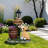 Sitting Pug Dog Planter Statue
