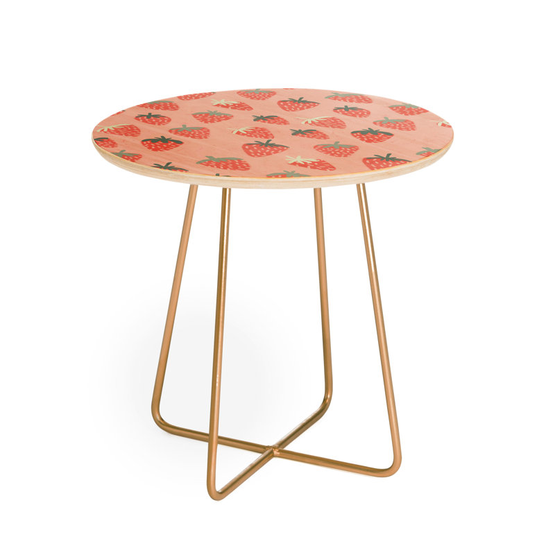 Table de bout dash et cendre fraise