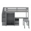 Lit mezzanine simple avec escalier, bureau et garde-robe-358294850-358294849
