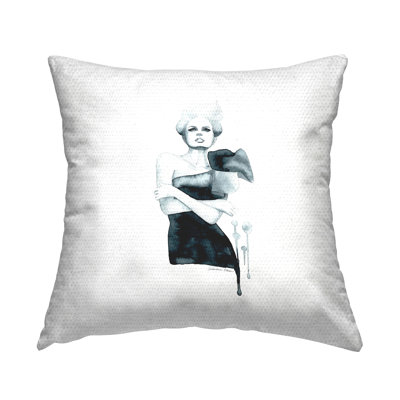 Polyester Throw Square Indoor/Outdoor Pillow Cover & Insert