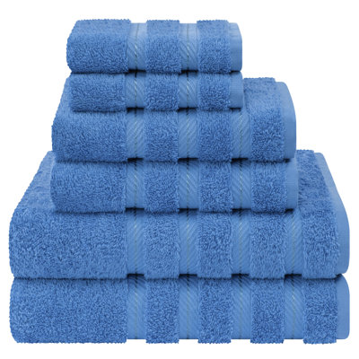 Ensemble de serviettes de bain 100% coton de qualité supérieure, collection 6 pièces Darcelle super douce et absorbante