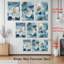 3 pièces d'art mural sur toile pivoines bleues et blanches-1741422555