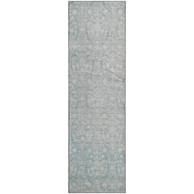 Premium Machine Washable Glanton AMF1231 Damask Rug, Runner 2'3" x 7'6"