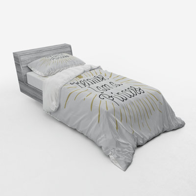 Ensemble de housse de couette moderne en microfibre blanche et moderne