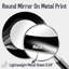Shifa noir blanc contemplatif Abstraction II - grand miroir de vagues, décor de miroir mural rond noir unique, impression d'art en métal-1313322861
