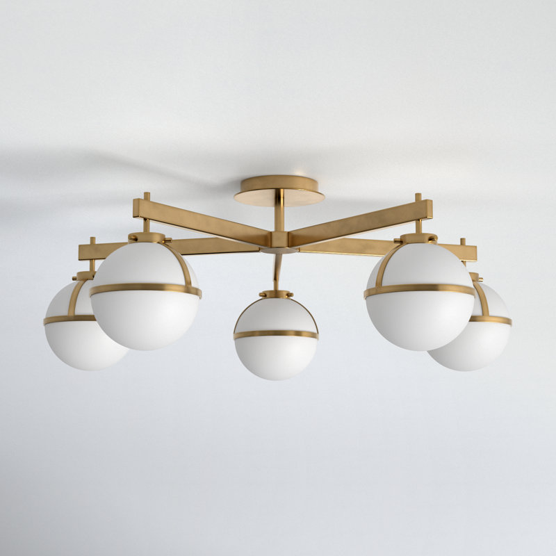 Arie Glass Semi Flush Mount